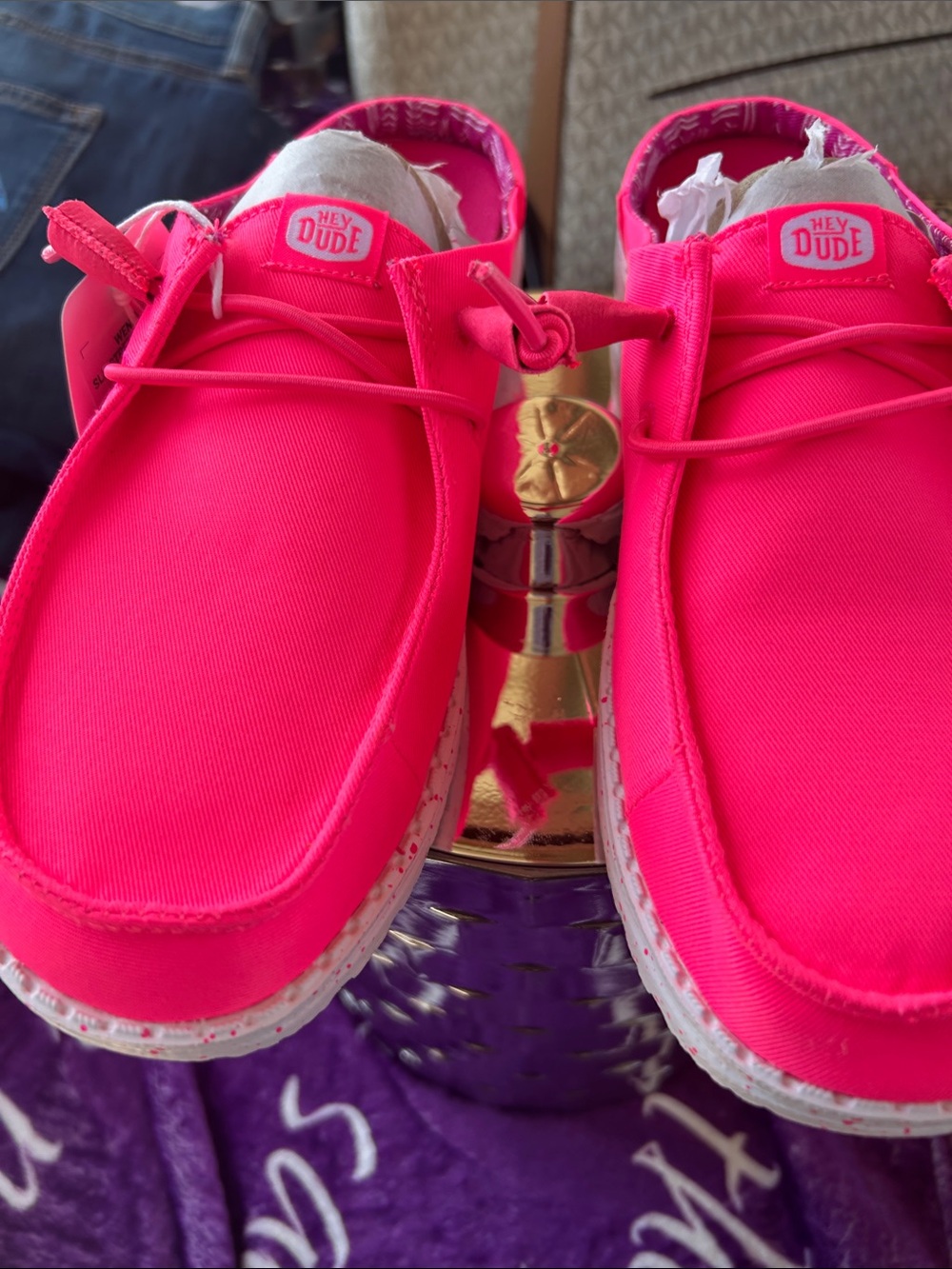 Hey Dude Women's Neon Pink Slip-On Casual Shoes